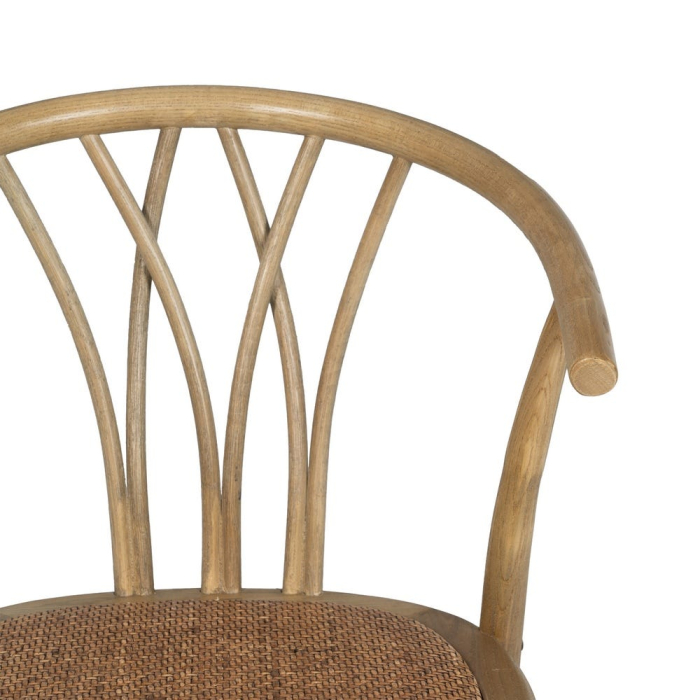 Scaun maro lemn si ratan cu brate|Scaune elegante pentru interioare sofisticate [6]