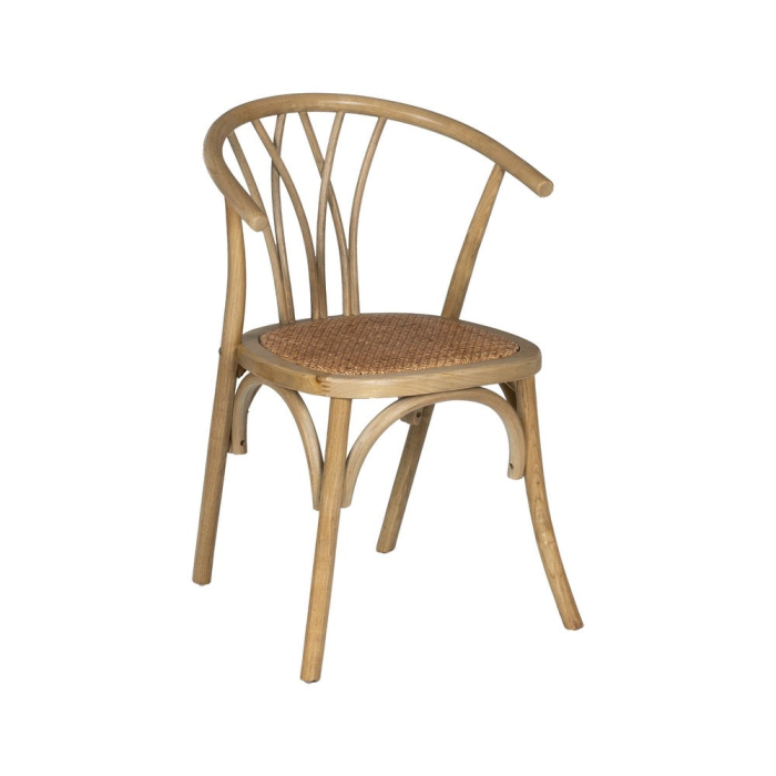 Scaun maro lemn si ratan cu brate|Scaune elegante pentru interioare sofisticate [3]