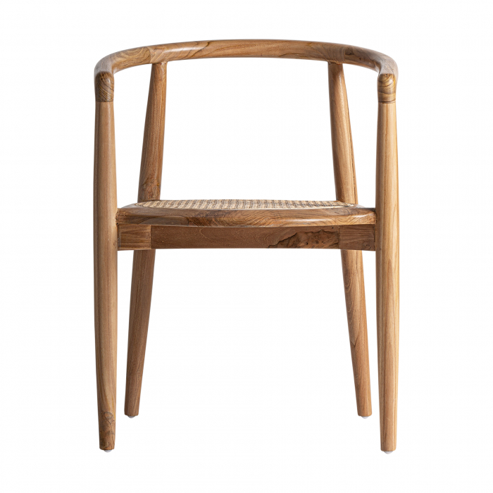 Scaun contemporan lemn tec si ratan|Scaune moderne [2]