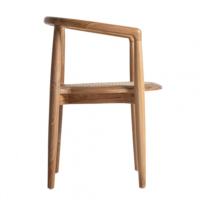 Scaun contemporan lemn tec si ratan|Scaune moderne [3]