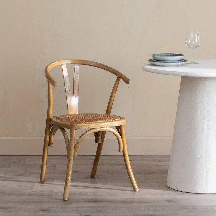 Scaun maro lemn si ratan|Scaune elegante pentru interioare rustice [2]