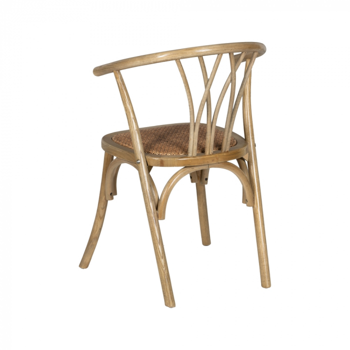 Scaun maro lemn si ratan cu brate|Scaune elegante pentru interioare sofisticate [4]
