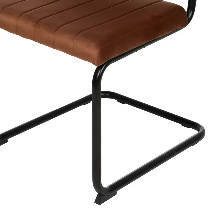 Scaun maro teracota cu baza metalica, 48 X 56 X 82 CM [6]
