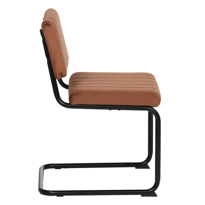 Scaun maro teracota cu baza metalica, 48 X 56 X 82 CM [4]