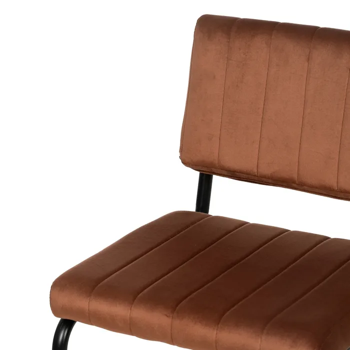 Scaun maro teracota cu baza metalica, 48 X 56 X 82 CM [8]