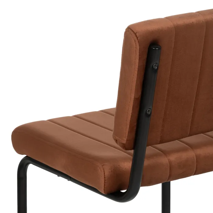 Scaun maro teracota cu baza metalica, 48 X 56 X 82 CM [7]