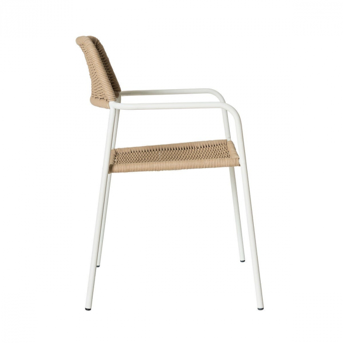 Scaun Milos White Beige – eleganță naturală și funcționalitate horeca în tonuri estivale [2]