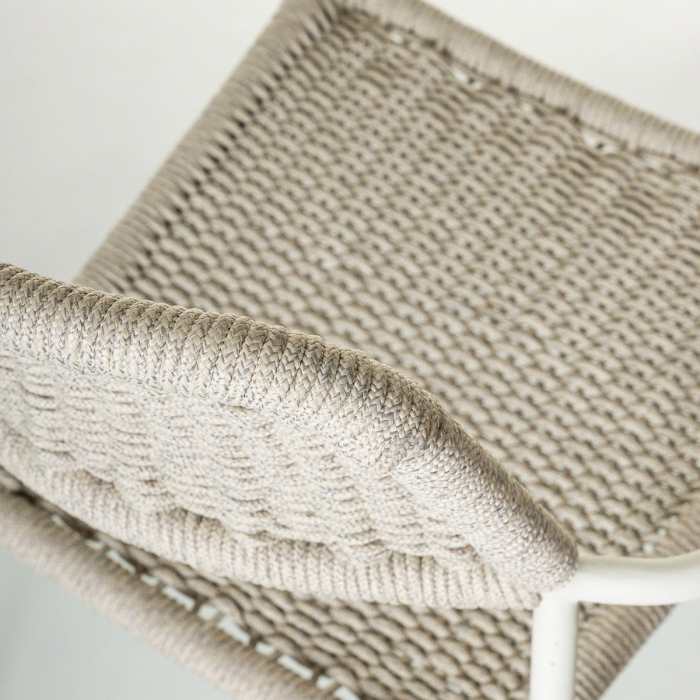 Scaun Milos White Light Grey – eleganță nordică și confort exterior pentru grădini moderne [8]