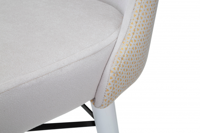 Scaun Mimoza crem, stofa, lemn - CreativDeco.ro [4]