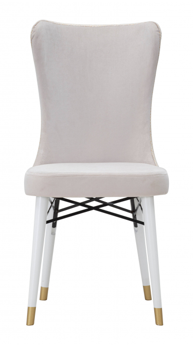 Scaun Mimoza crem, stofa, lemn - CreativDeco.ro [11]