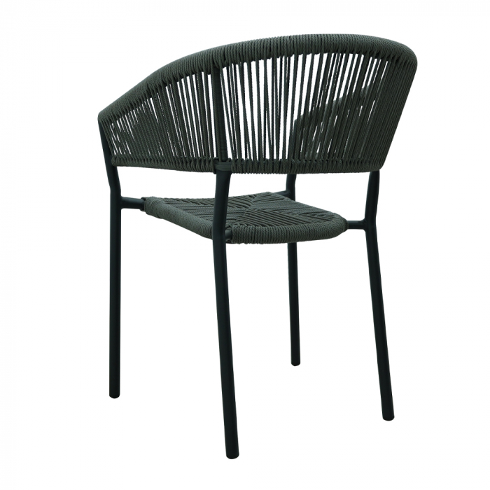 Scaun Breeze gri cu împletitură și cadru aluminiu [4]