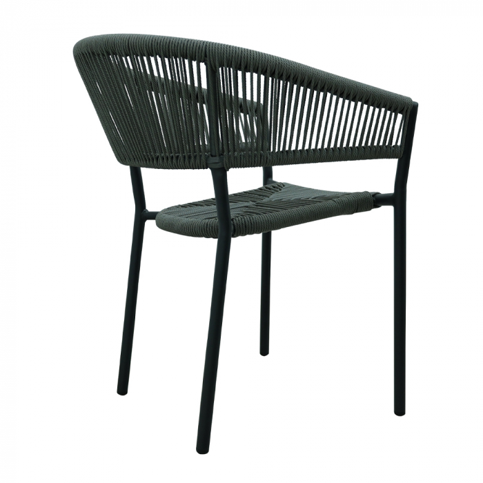 Scaun Breeze gri cu împletitură și cadru aluminiu [3]