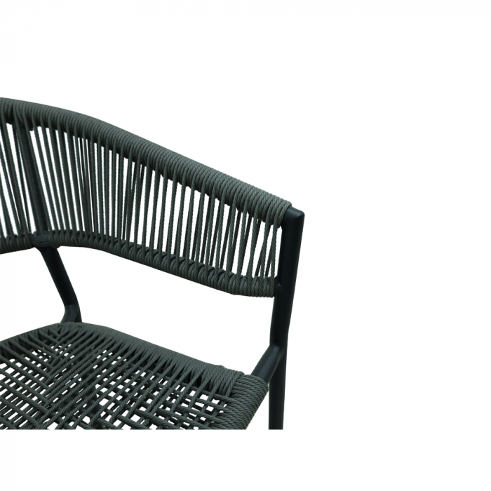 Scaun Breeze gri cu împletitură și cadru aluminiu [5]