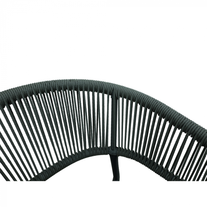 Scaun Breeze gri cu împletitură și cadru aluminiu [6]