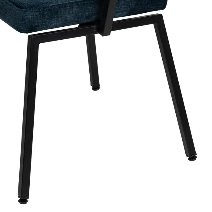 Scaun Modern Stofa Albastru, Metal Negru - creativdeco.ro [7]