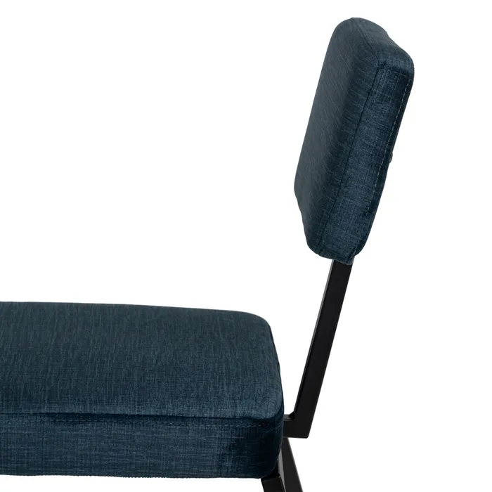 Scaun Modern Stofa Albastru, Metal Negru - creativdeco.ro [6]