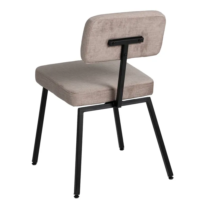 Scaun Modern Stofa Bej, Metal Negru - creativdeco.ro [4]