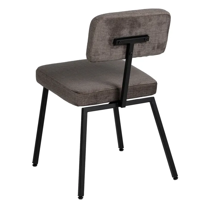 Scaun Modern Stofa Gri, Metal Negru - creativdeco.ro [4]