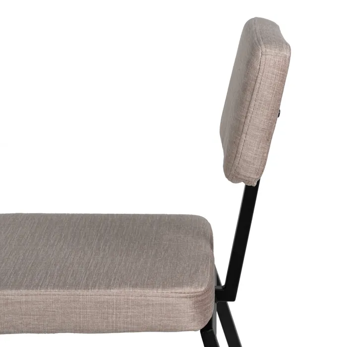Scaun Modern Stofa Bej, Metal Negru - creativdeco.ro [6]