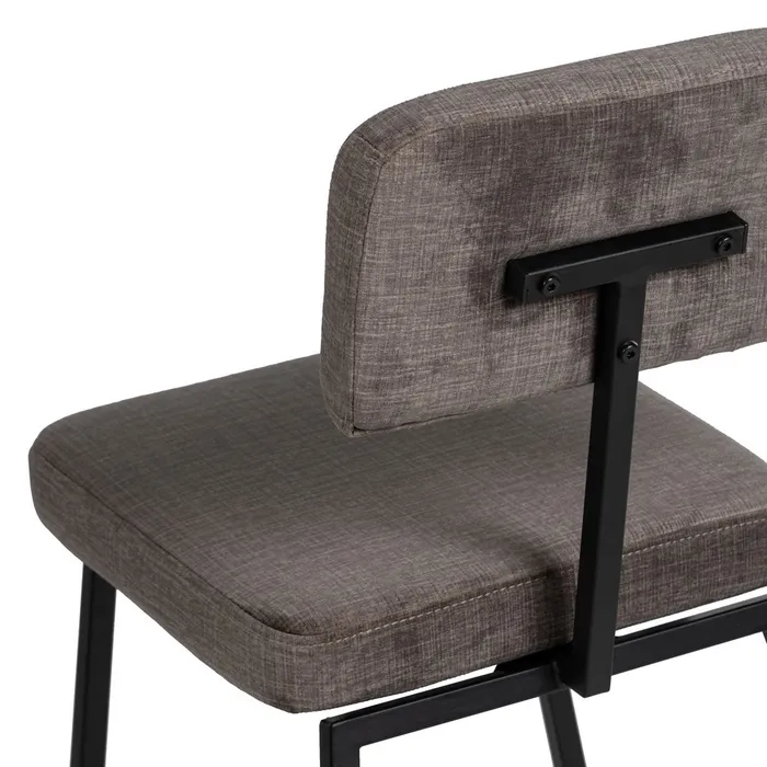 Scaun Modern Stofa Gri, Metal Negru - creativdeco.ro [6]