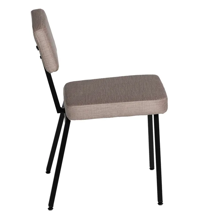 Scaun Modern Stofa Bej, Metal Negru - creativdeco.ro [3]