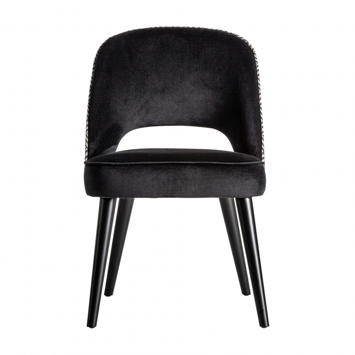 Scaun contemporan lemn negru catifea|Scaune moderne [2]