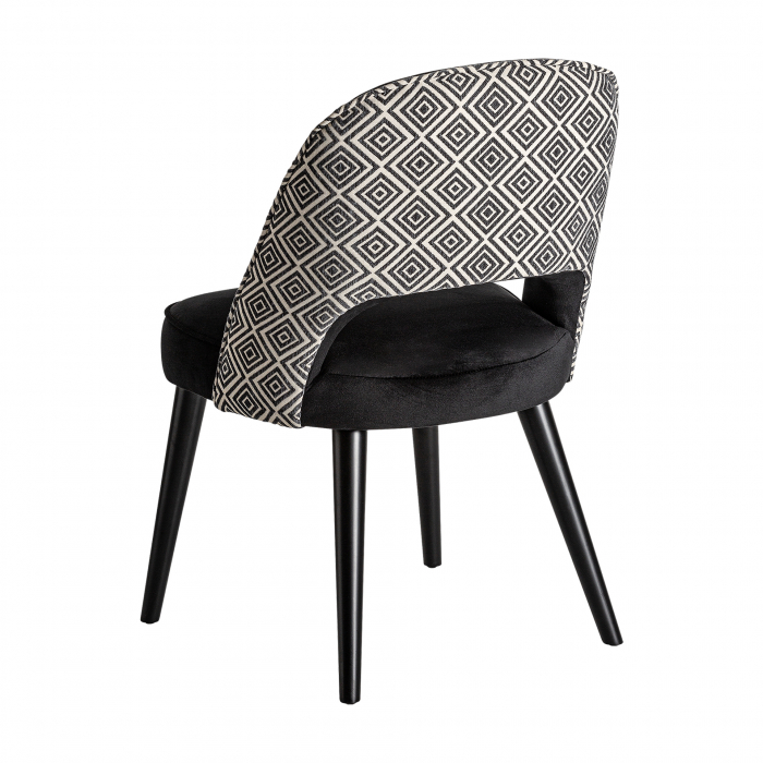 Scaun contemporan lemn negru catifea|Scaune moderne [4]
