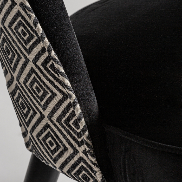 Scaun contemporan lemn negru catifea|Scaune moderne [6]