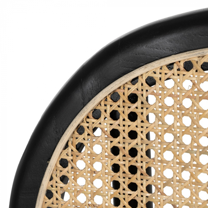 Scaun negru din lemn elegant [7]