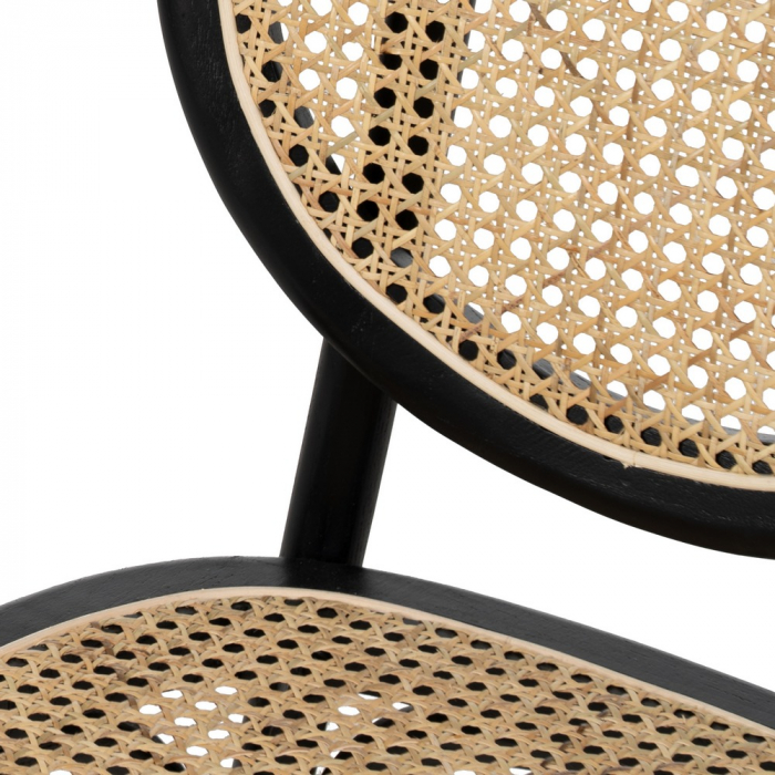 Scaun negru din lemn elegant [6]