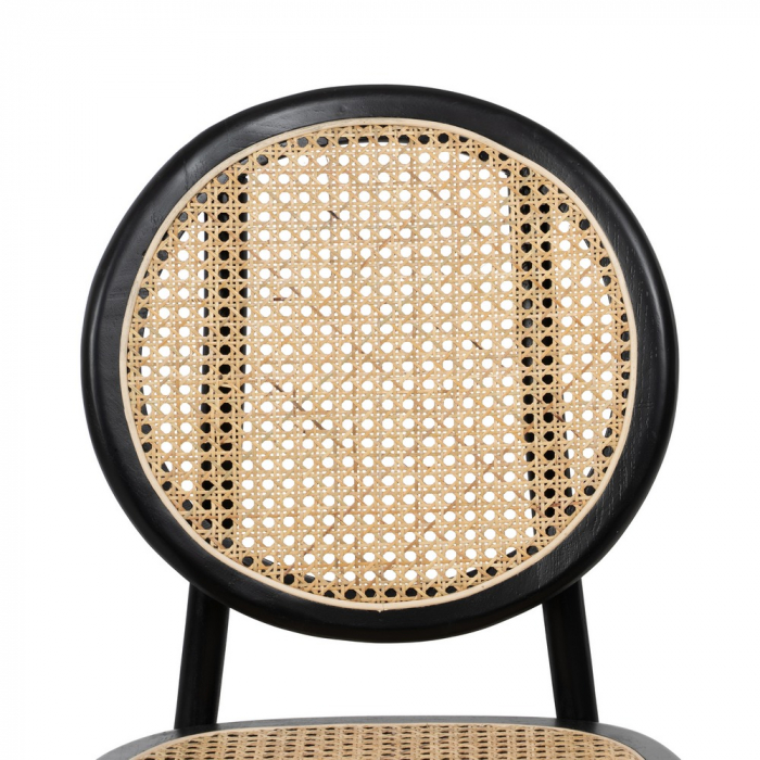 Scaun negru din lemn elegant [5]
