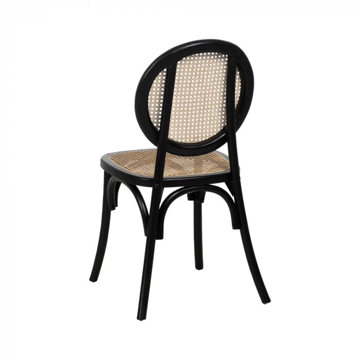 Scaun negru din lemn elegant [4]