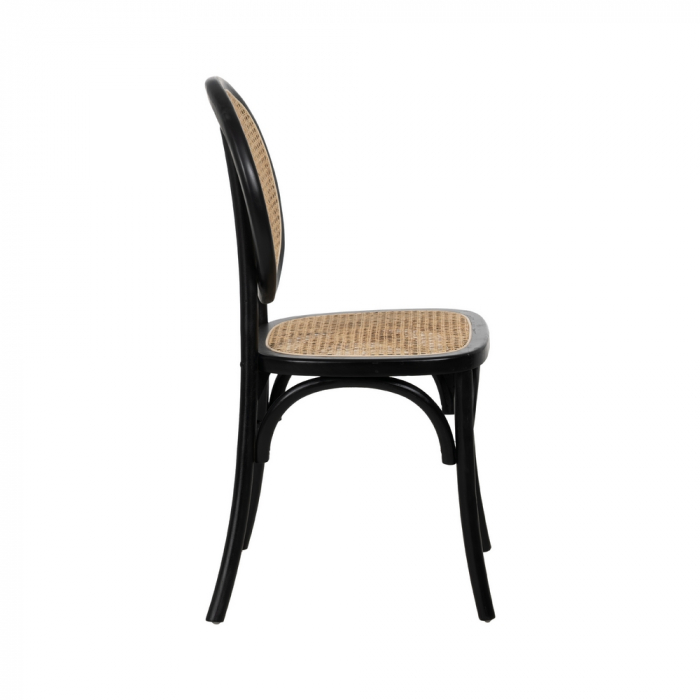 Scaun negru din lemn elegant [3]