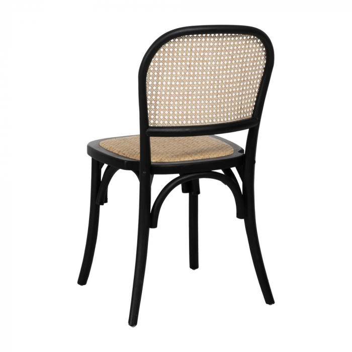 Scaun negru din lemn clasic confortabil [4]