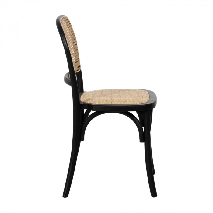 Scaun negru din lemn clasic confortabil [3]