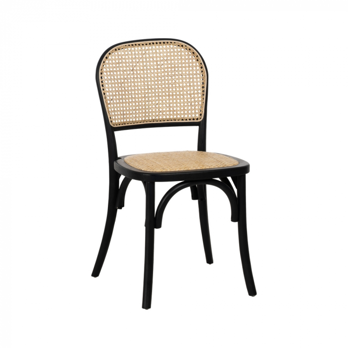 Scaun negru din lemn clasic confortabil [2]