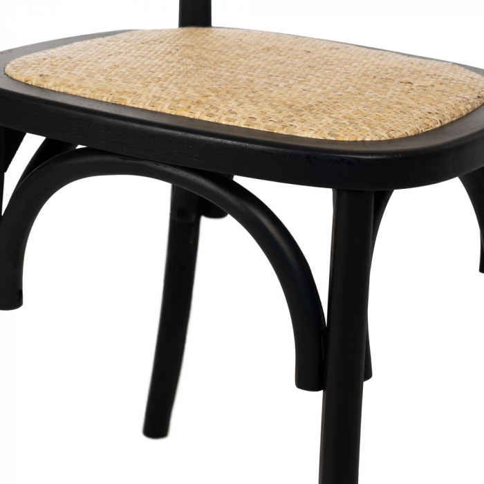 Scaun negru din lemn clasic confortabil [8]