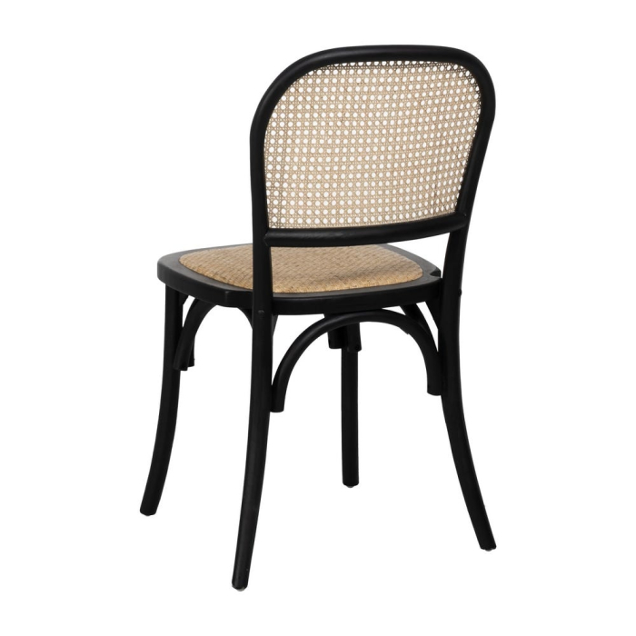 Scaun negru din lemn clasic confortabil [4]