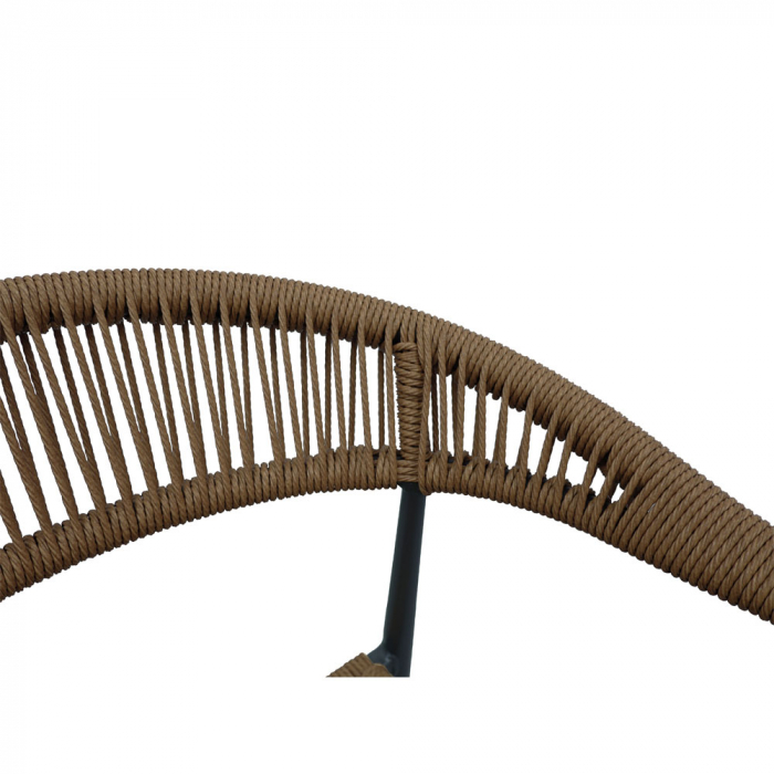 Scaun de terasă modern cu aspect natural din aluminiu și rattan [8]