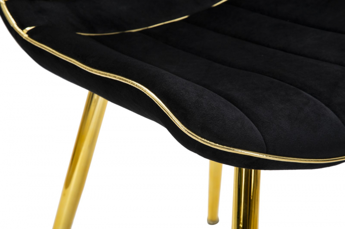 Scaun paris, metal/catifea, negru/auriu, Mauro Ferretti [9]