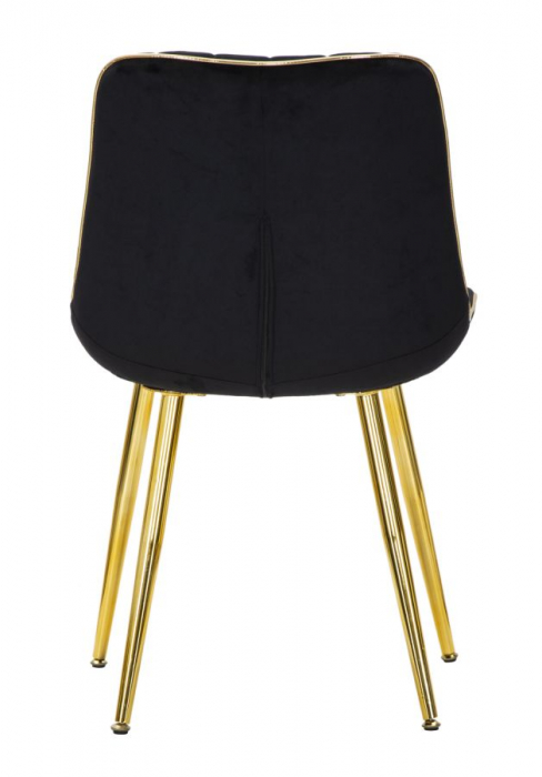 Scaun paris, metal/catifea, negru/auriu, Mauro Ferretti [4]