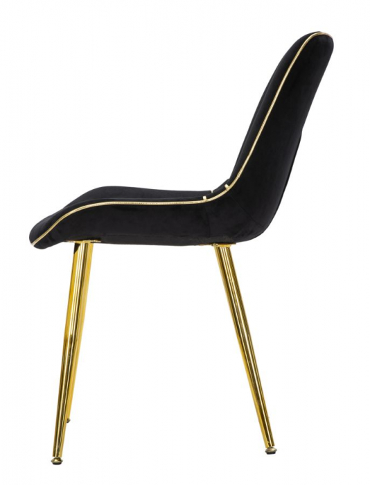 Scaun paris, metal/catifea, negru/auriu, Mauro Ferretti [5]