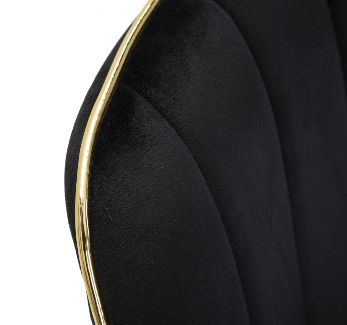 Scaun paris, metal/catifea, negru/auriu, Mauro Ferretti [10]