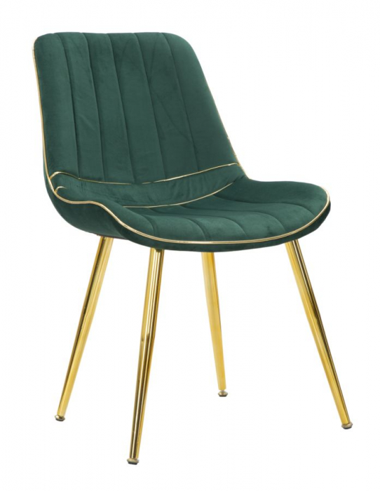 Scaun Paris, metal/catifea, verde/auriu, Mauro Ferretti [1]