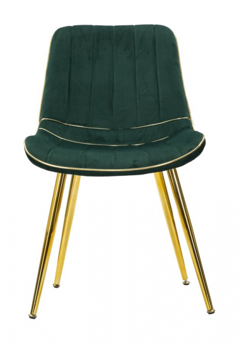Scaun Paris, metal/catifea, verde/auriu, Mauro Ferretti [5]