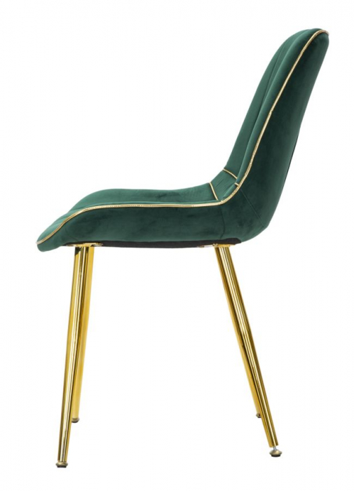 Scaun Paris, metal/catifea, verde/auriu, Mauro Ferretti [4]