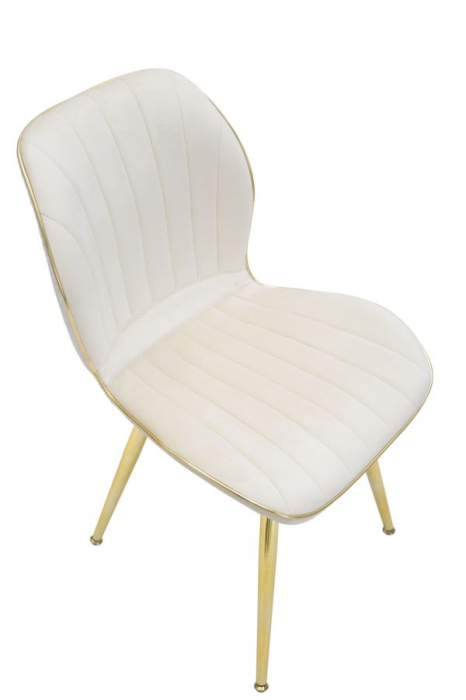 Scaun Paris, metal/catifea, crem/auriu, Mauro Ferretti [5]
