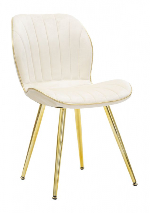 Scaun Paris, metal/catifea, crem/auriu, Mauro Ferretti [1]