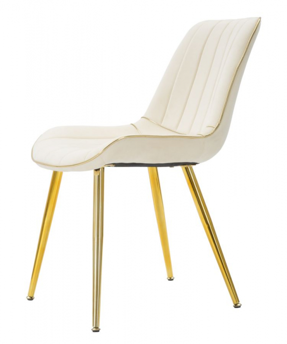 Scaun Paris, metal/catifea, crem/auriu, Mauro Ferretti [3]