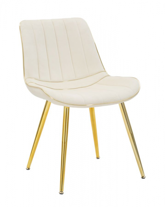 Scaun Paris, metal/catifea, crem/auriu, Mauro Ferretti [1]